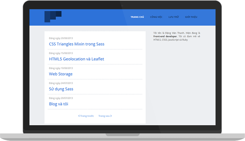 Dang Thanh Blog - phiên bản đầu tiên
